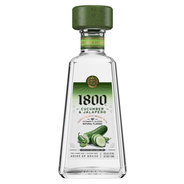 1800 Cucumber and Jalapeño Tequila 750 mL bottle