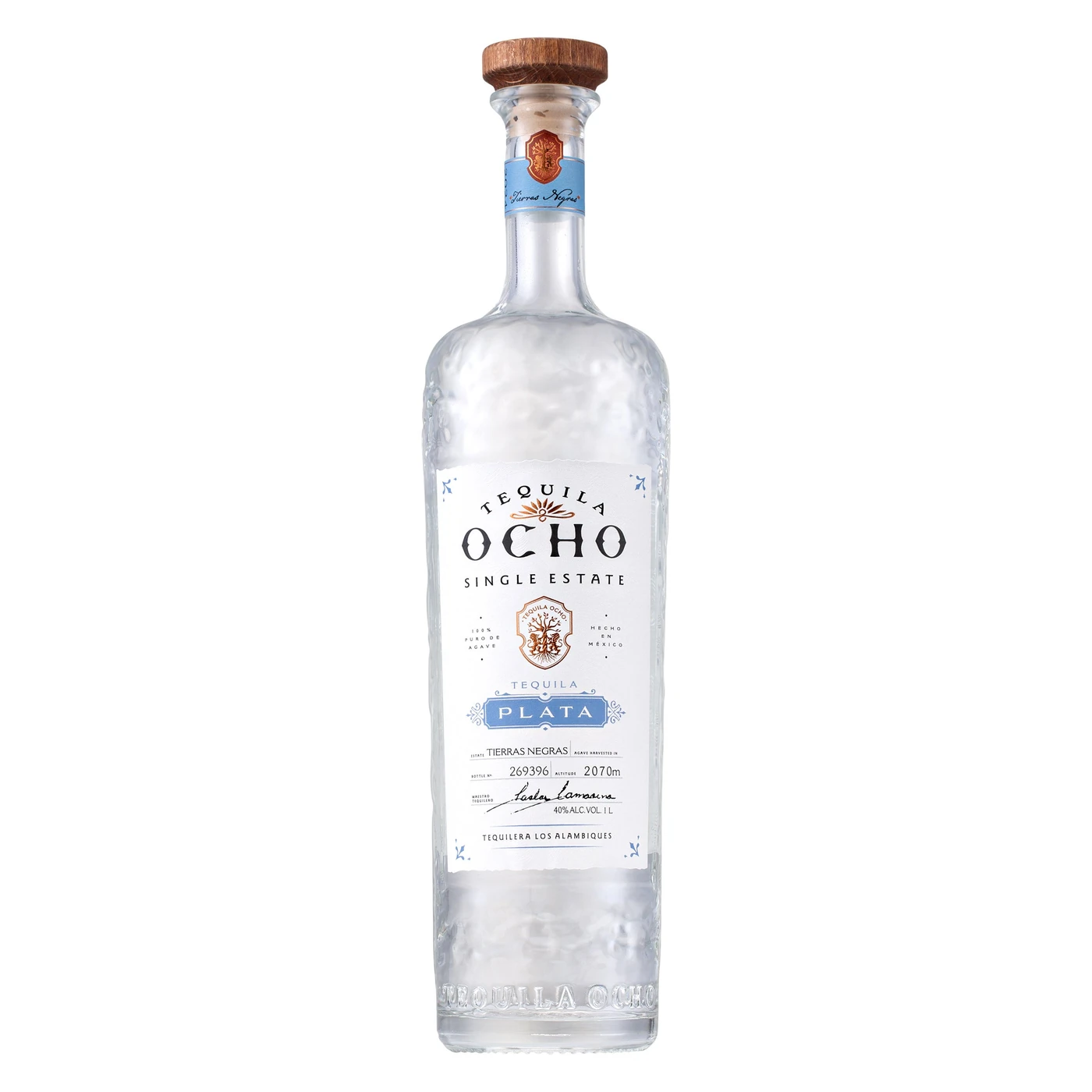 Tequila Ocho Single Estate Plata 1 L bottle